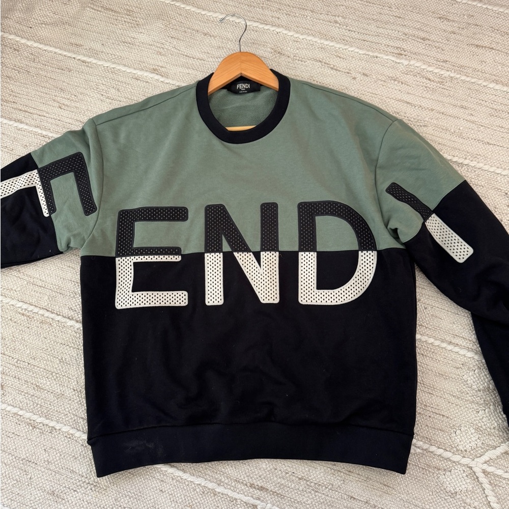 FENDI Authentic Loopback Cotton Jersey Sweatshirt